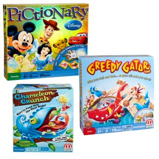 CHAMELEON CRUNCH™ Game + GREEDY GATOR™ Game + Disney PICTIONARY 