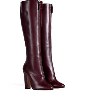 Vionnet Bordeaux Leather Front Zip Boots  Damen  Schuhe  STYLEBOP 