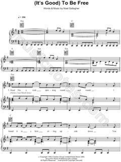 Image of Oasis   (Its Good) To Be Free Sheet Music    
