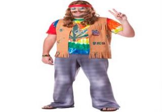 Plus Size Tie Dye Hippie Adult Plus Costume  Plus Size men`s costumes 