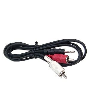 5mm (M) to Dual RCA (M) Stereo Audio Cable (Black)   Perfect for 