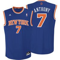 Carmelo Anthony Youth Jersey adidas Blue Replica #7 New York Knicks 