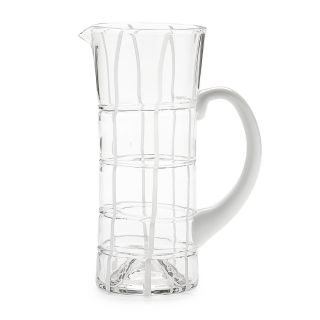 TWIDDLE WHITE PITCHER  Mouth Blown Glass Carafe  UncommonGoods