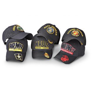 Military Service Caps, Black   644960, Hats & Headwear at Sportsman 