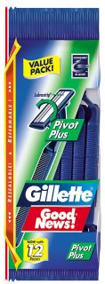 Gillette GoodNews Pivot Plus Disposable Razors   