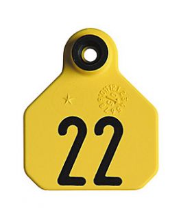 Tex® All American® 1 Star Tags, Mini, Yellow, Numbered 001 025 