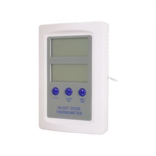 Dual Display In/Outdoor Thermometer with Alarm  Thermometers 