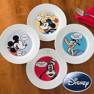 Personalized Disney Plates   Mickey Mouse, Minnie Mouse, Donald Duck 