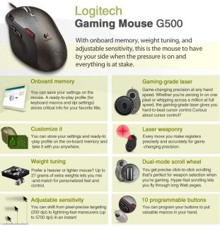 Buy the Logitech G500 Gaming Mouse .ca