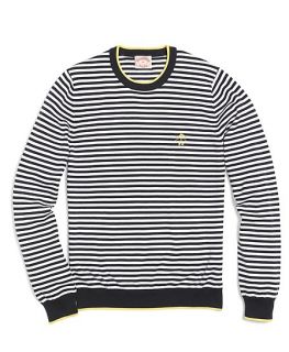 Supima® Striped Crewneck Sweater   Brooks Brothers