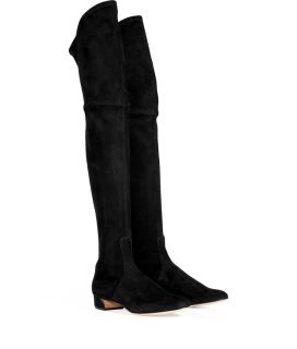 Casadei Black Over the Knee Suede Boots  Damen  Schuhe  STYLEBOP 