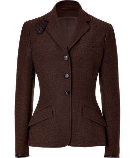 Polo Ralph Lauren Hawthorne Brown Tweed Riding Jacket  Damen  Jacken 