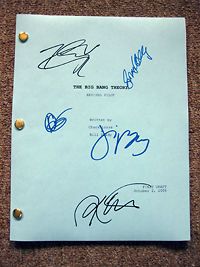 The Big Bang Theory TV Show cast signed script +5LOOK