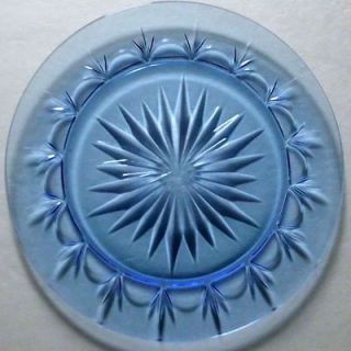 Avon American Blue Glass Dinner Plate by Fostoria 10.25 Inch