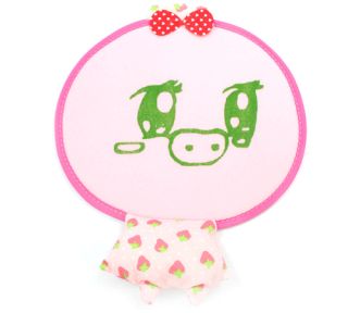 Pink Doll Mouse Pad Mat with Wrist Rest   Tmart