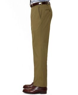 Fitzgerald Fit Plain Front Cotton Twill Trousers   Brooks Brothers