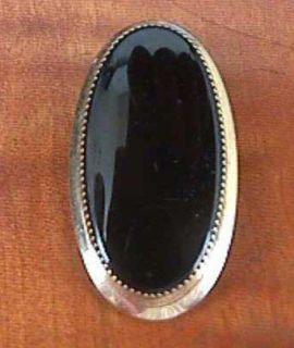 Vintage CATAMORE Black Onyx Gold Fill PIN Brooch