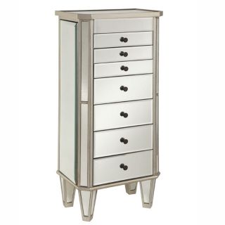 Jewelry Armoire Vanity, Mirror and Bench at Brookstone—Buy Now