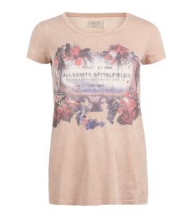 Floral Brand Tee, Women, Graphic T Shirts, AllSaints Spitalfields