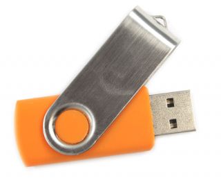 1GB Rotate USB Flash Drive Orange   Tmart