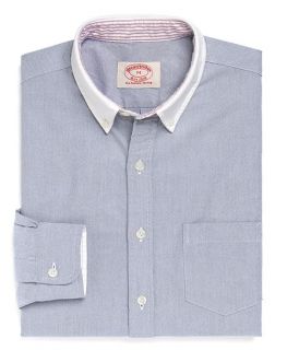 Extra Slim Fit Stripe Collar Oxford Sport Shirt   Brooks Brothers