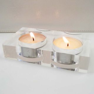 Set of 4 Acrylic Tealight/Snack Trays at Brookstone—Buy Now