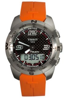 Tissot T0134201720700 Watches,Mens T Touch Expert Orange Strap Multi 