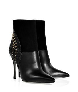 Sergio Rossi Black Leather  Damen  Schuhe  