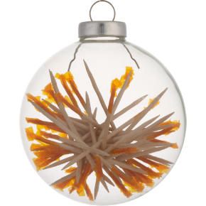 CB2   glass toothpick orange ball ornament  
