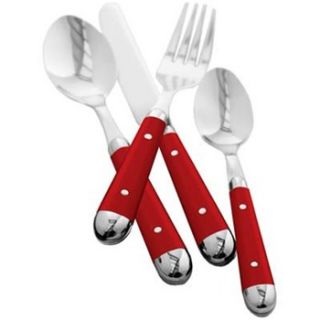 Premier Housewares Silver/Red Sixteen Piece Cutlery Set