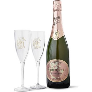 Blason Rosé origami set with two glasses 750ml   PERRIER JOUET 