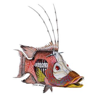 Fish Skinz 10 Skeleton Hogfish Decal Facing Right   