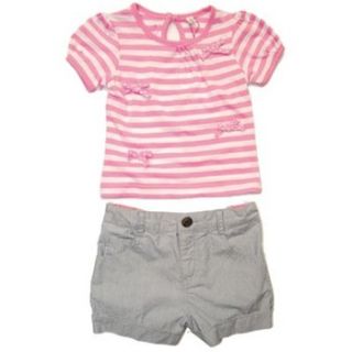 Sugar Pink Pink/Beige Stripe Top/Shorts