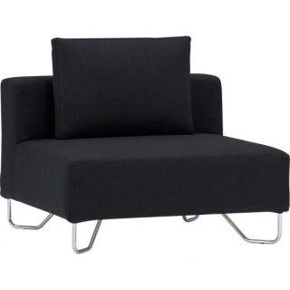 lotus antrazit armless chair in chairs  CB2