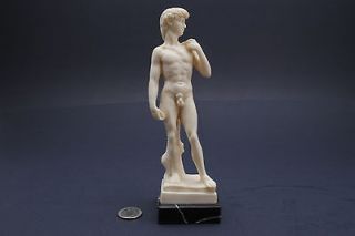 Small Italian Alabaster Resin Sculpture by G. Ruggeri   David