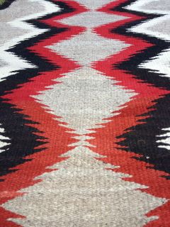 Vintage American Indian Rug Navajo Weaving Native Art Blanket