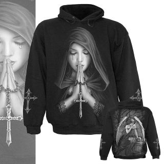 Anne Stokes Spiral Direct Mens Goth Prayer Sweatshirt Hoodie Goth 