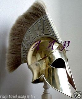 Medieval Greek Corinthian Spartan Helmet Armour Helm full brass with 