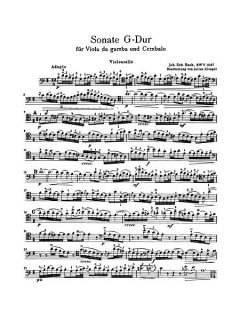 Sonata in G Major Viola da Gamba, BWV 1027 (Transcribed For Cello and 