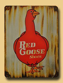 Red Goose Shoes Tin sign vintage style