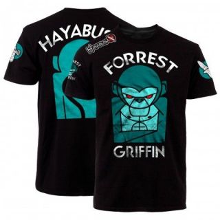 HAYABUSA UFC 148 FORREST GRIFFIN MONKEY SHIRT BLK SIZES S, M, L, XL 