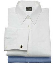 Traveler Pinpoint Solid Point Collar,French Cuff Dress Shirt Big or 