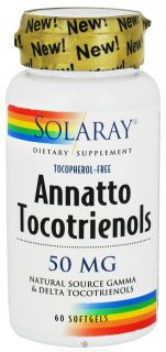 Solaray   Annatto Tocotrienols Tocopherol Free 50 mg.   60 Softgels 