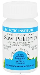 Eclectic Institute   Saw Palmetto Berry Fresh Freeze Dried 600 mg 