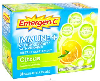 Alacer   Emergen C Immune Plus System Support with Vitamin D Citrus 