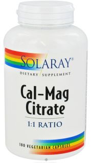 Buy Solaray   Cal Mag Citrate 11 Ratio   180 Vegetarian Capsules at 