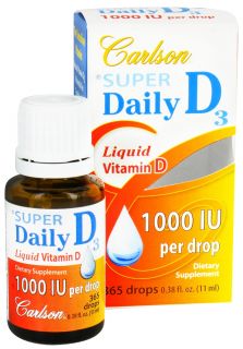 Buy Carlson Labs   Super Daily D3 Liquid Vitamin D 365 Drops 1000 IU 