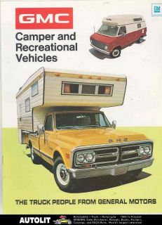 1972 GMC Pickup Truck Camper RV Vandura Van Motorhome Brochure