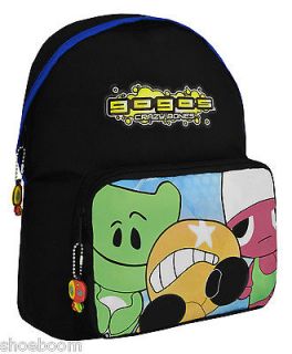   CRAZY BONES Canvas Backpack Rucksack School Sports Bag Black / Multi