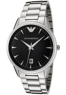 Emporio Armani AR2440 Watches,Mens Black Dial Stainless Steel, Mens 